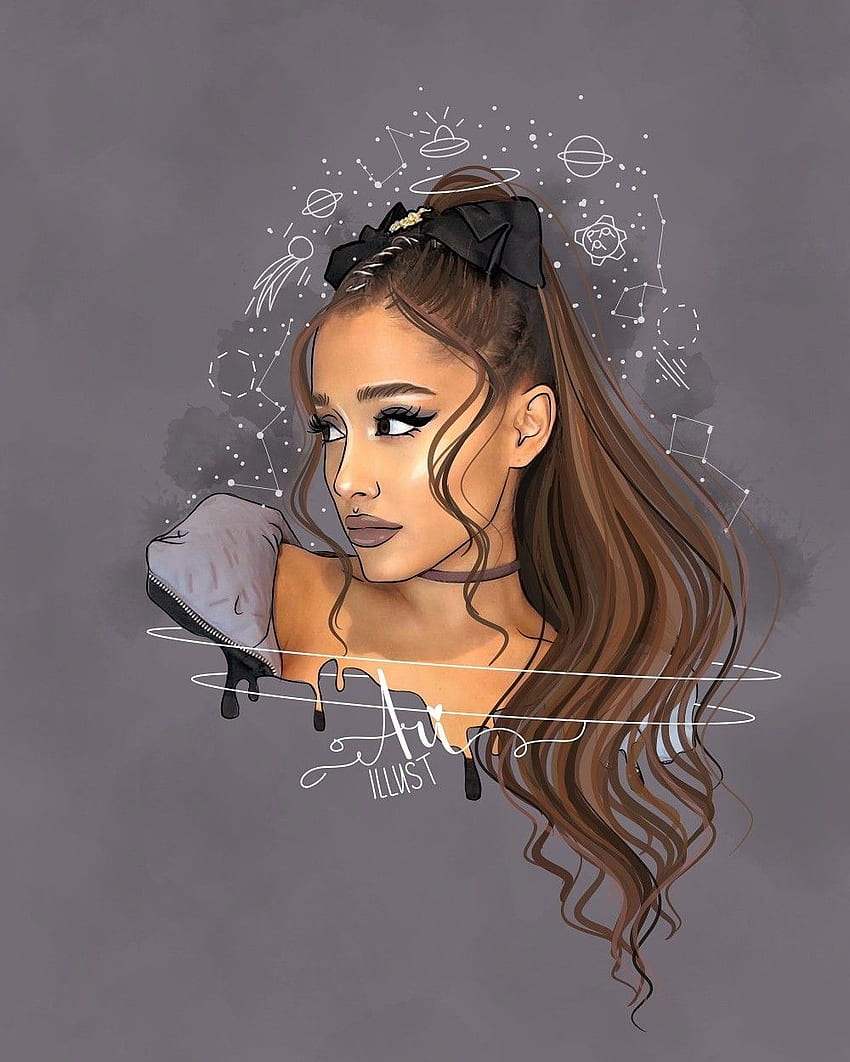 Ariana Grande süße Zeichnungen, Ariana Grande Art HD-Handy-Hintergrundbild