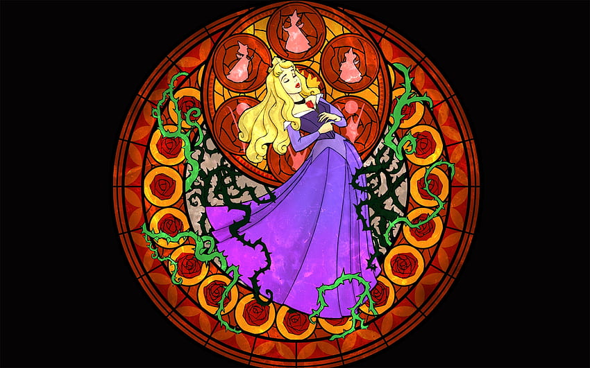 kingdom hearts sleeping beauty stained glass – Video Games Kingdom Hearts HD wallpaper