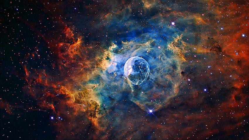 Pillars of Creation, Bubble Nebula HD wallpaper