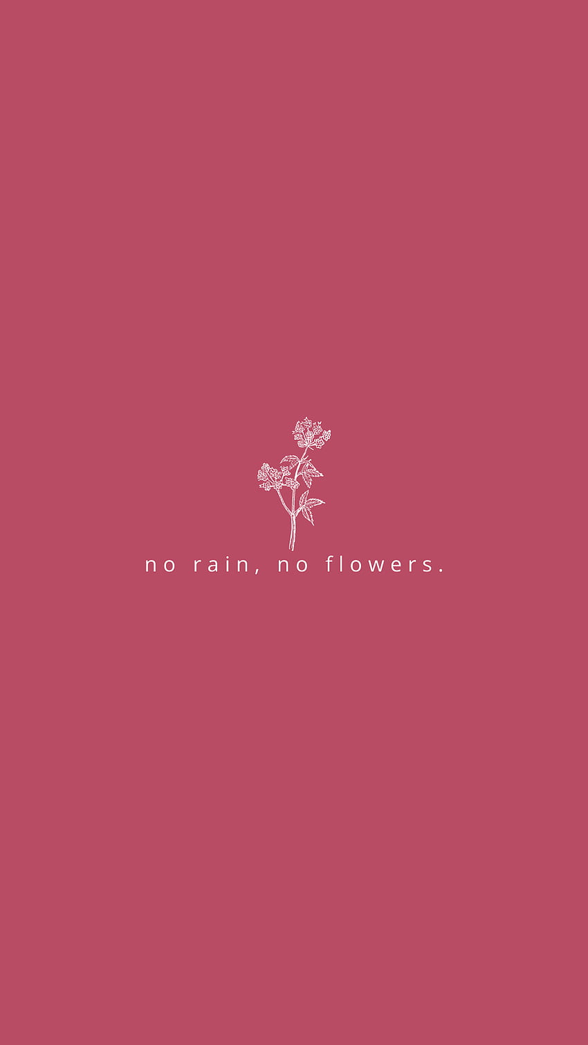 Quote iPhone - Minimal iPhone Background in 2020. iPhone minimal, iPhone background, iphone quotes, No Rain No Flowers HD phone wallpaper