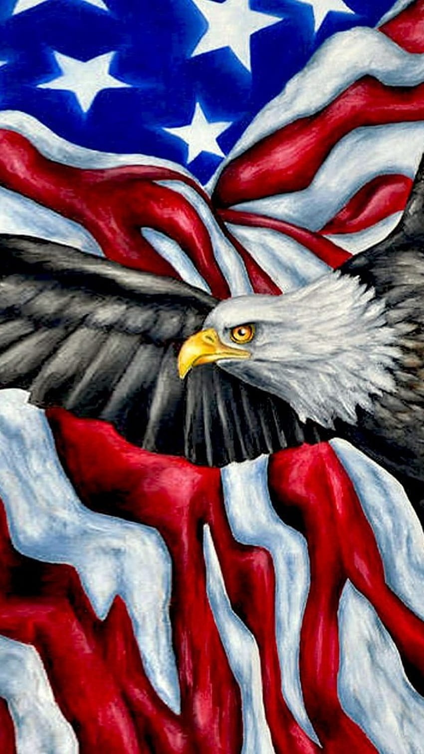 American Flag, Patriotic, Eagle Art HD phone wallpaper