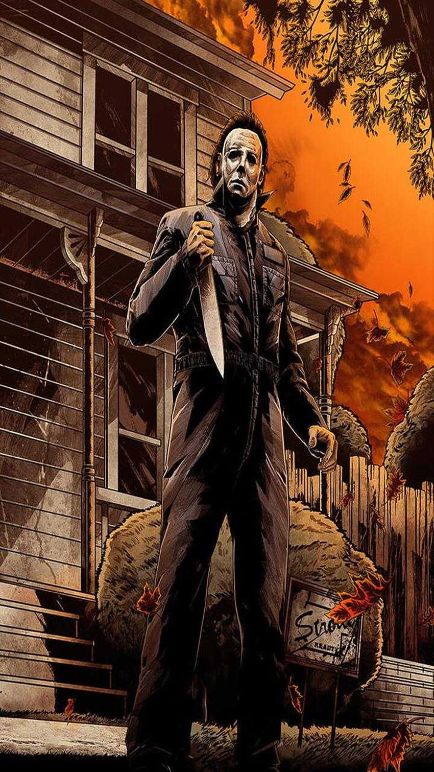 Michael Myers iPhone  Awesome Michael Myers Cartoon HD phone wallpaper   Pxfuel