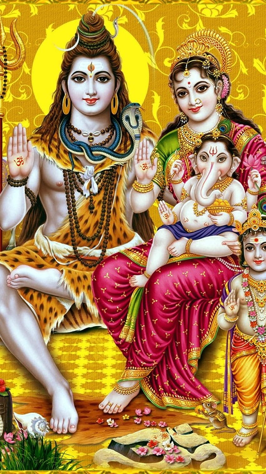 サーミ、シヴァ神、家族の背景 HD電話の壁紙