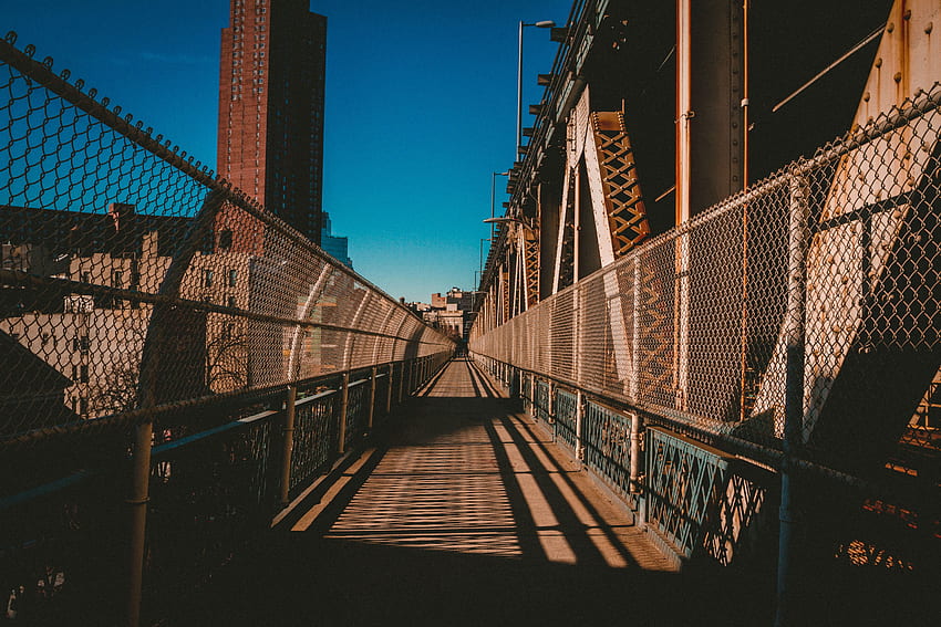 Cities, Bridge, Transition, Metal Handrails HD wallpaper