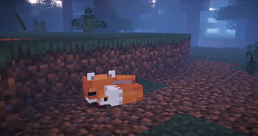 I was clearing this place for my new build, and when I turned around I found this cute fox sleepin. Minecraft architecture, Minecraft , Minecraft designs HD wallpaper