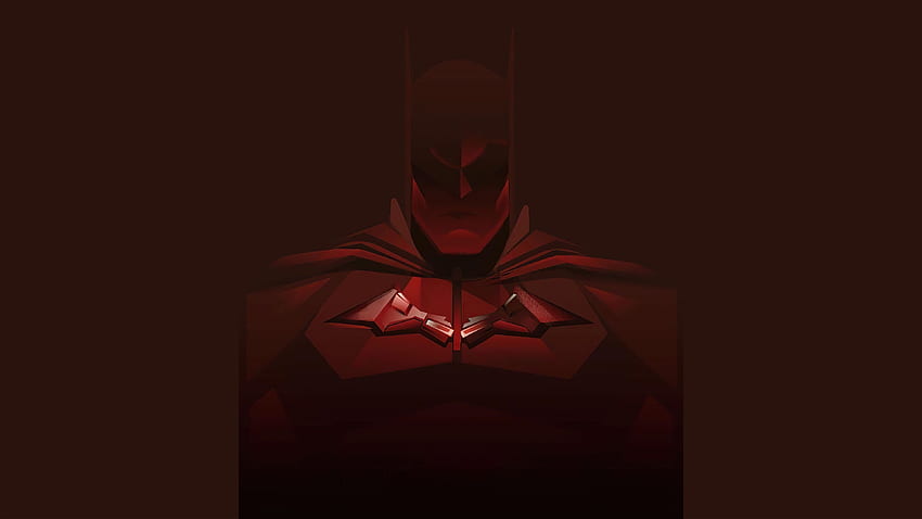 Batman, rot und minimal, 2021 HD-Hintergrundbild