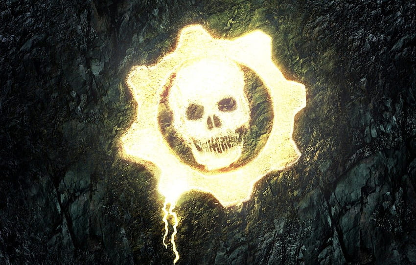 logo, gold, Gears of War for , section HD wallpaper