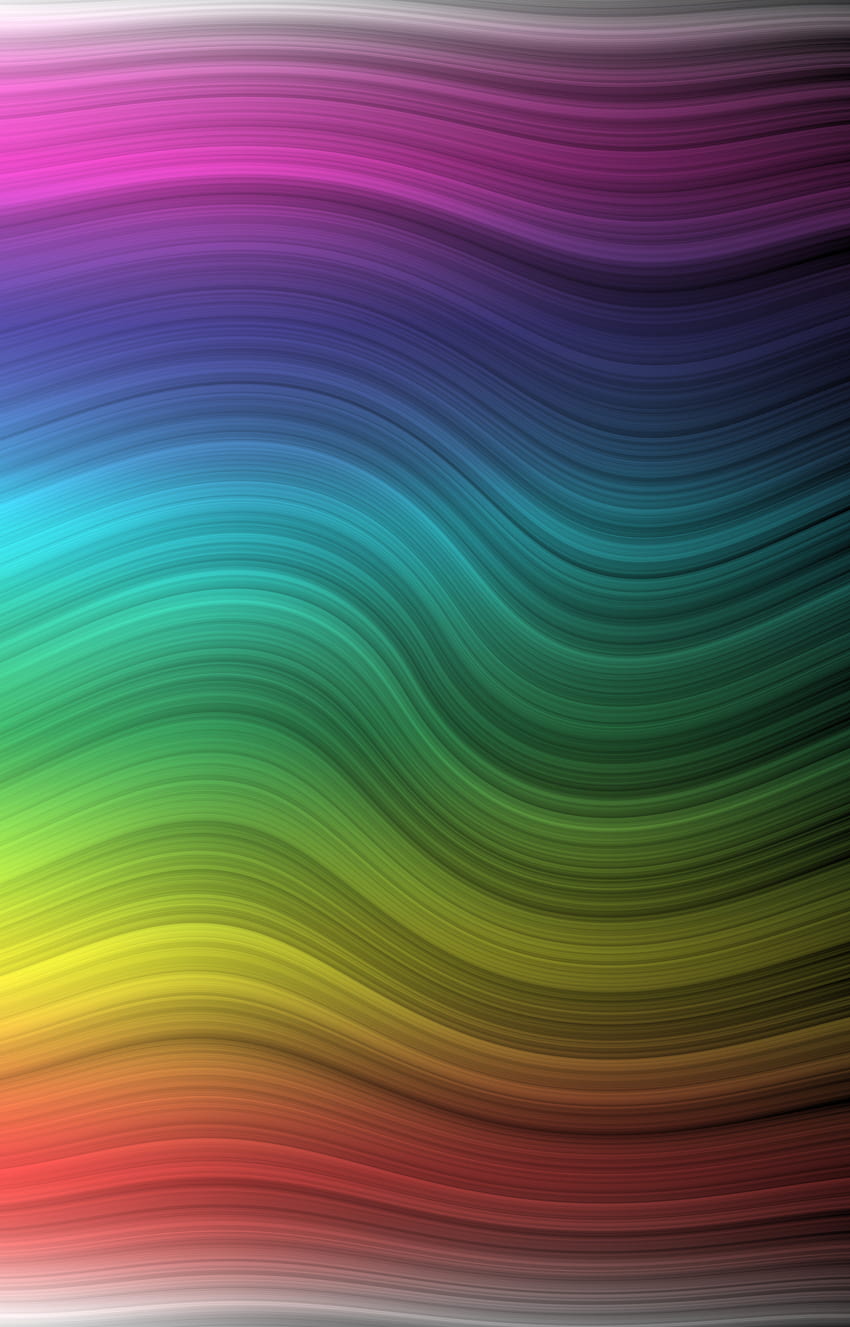 抽象、波、虹、色とりどり、カラフル、滑らか、虹色、流暢 HD電話の壁紙