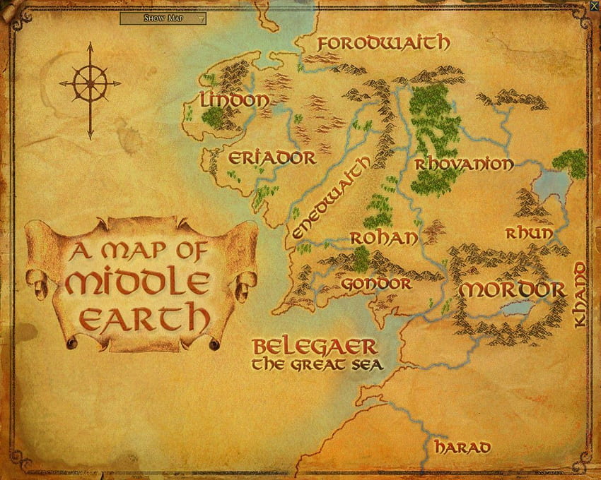 Complete Map of Middle Earth : r/lotr