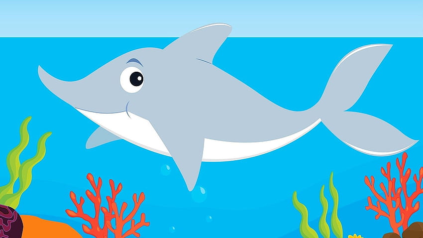 Baby Shark, Cool Cartoon Shark HD wallpaper