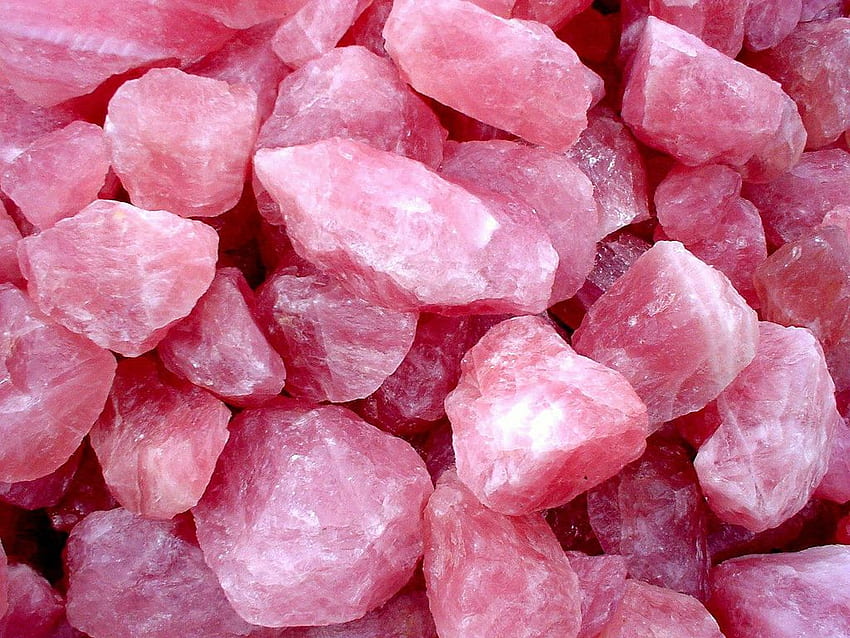 Cristallo di quarzo rosa, cristallo estetico Sfondo HD