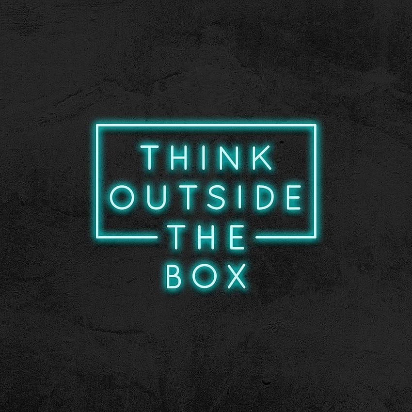 Think Outside the box - LED Neon Sign. Neon signs, Thinking outside the box, Led neon signs HD phone wallpaper