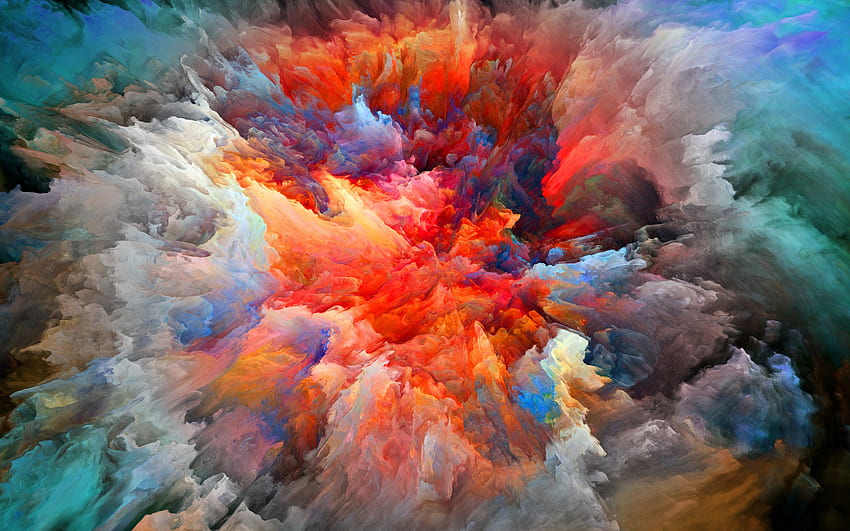 Paint Explosion, Chalk Explosion HD wallpaper