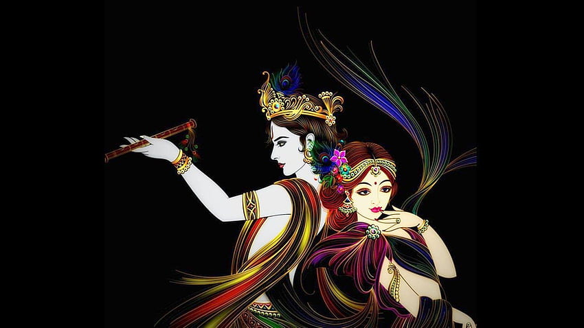 Las más hermosas de Radha Krishna, Linda Radha Krishna fondo de pantalla
