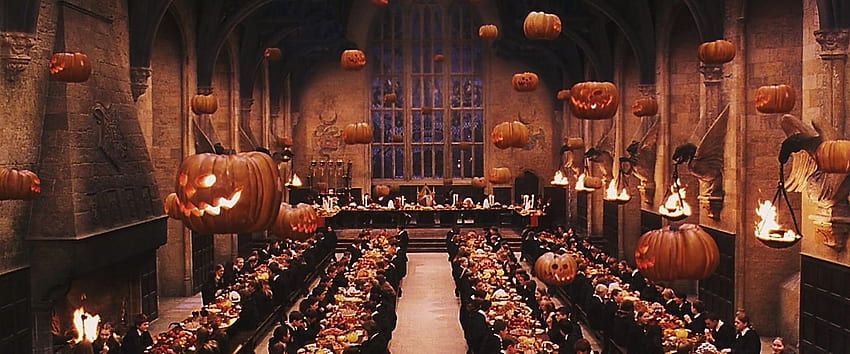 Hogwarts'ta Cadılar Bayramı, Hogwarts Büyük Salonu HD duvar kağıdı