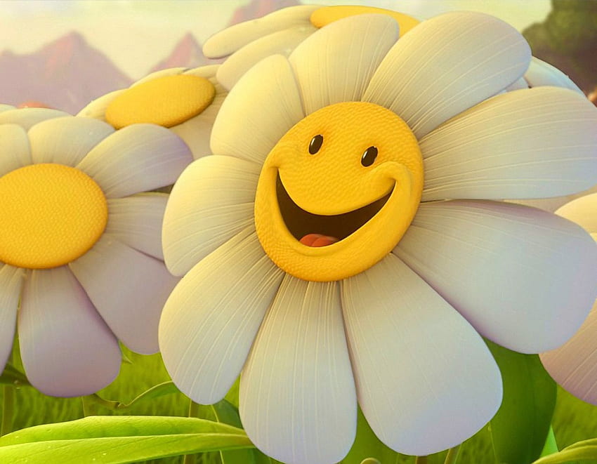 Happy , Yellow Flower Happy, Happy Smile Face HD wallpaper