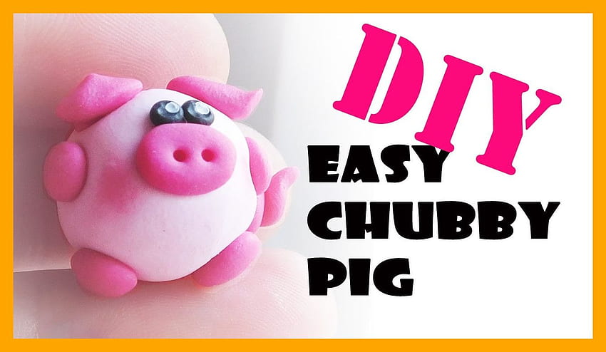 Unbelievable Diy Fimo Chubby Pig Cute Kawaii Polymer Clay Of HD wallpaper
