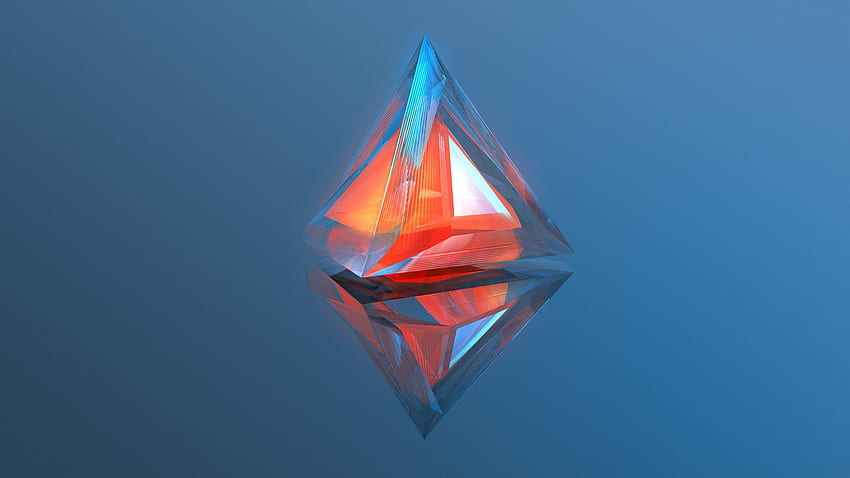 三角形のジオメトリ 3D デジタル アートの解像度 高画質の壁紙