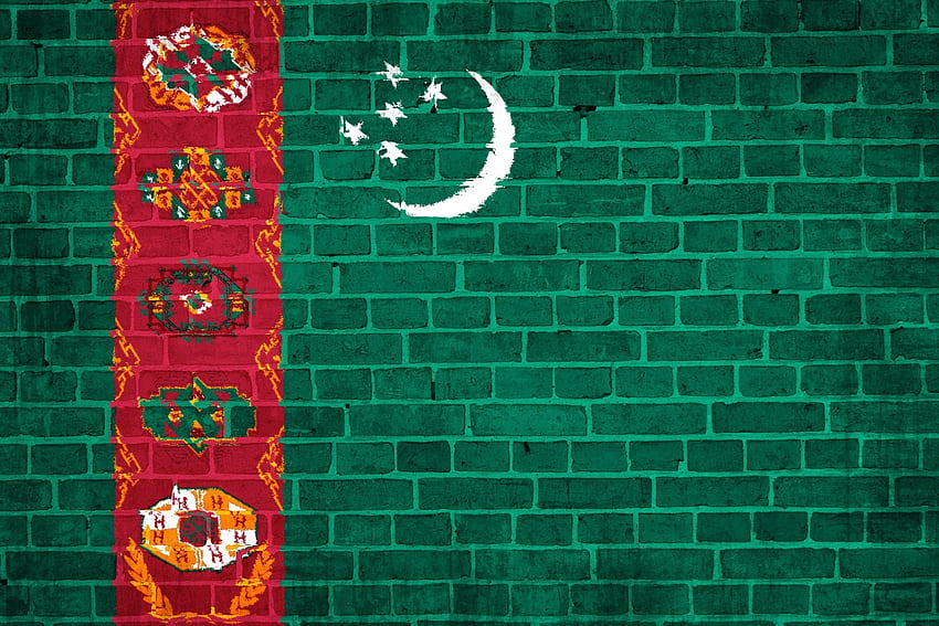 Stones, Texture, Textures, Wall, Flag, Turkmenistan HD wallpaper