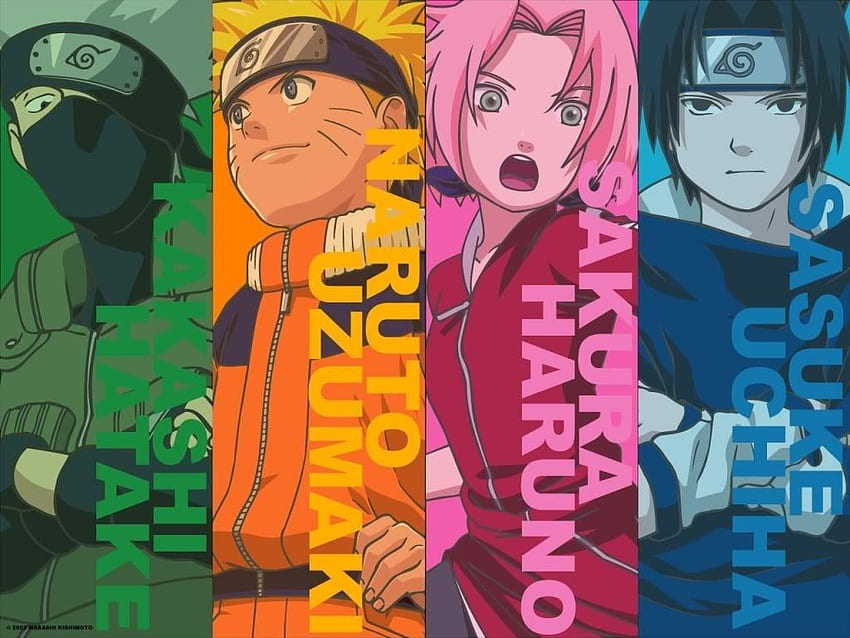 Naruto, Sasuke, Sakura e Kakashi Naruto Shippuuden Sfondo HD