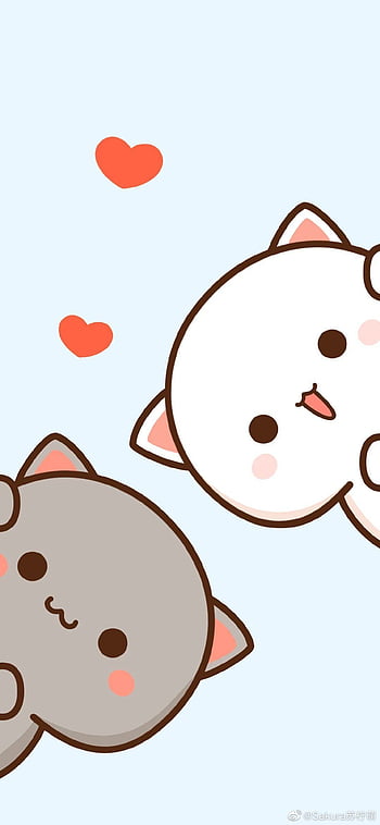 cute kitty drawing wallpaper