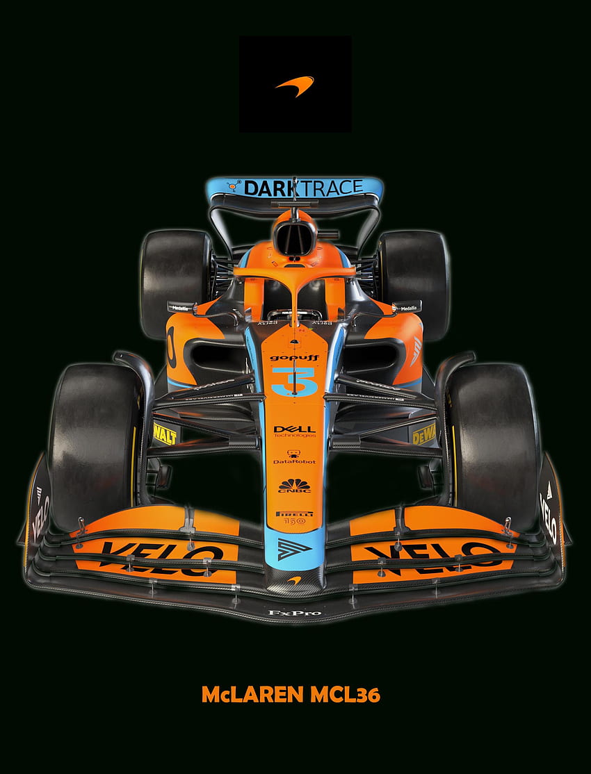 Mclaren Mcl 36 Preto, laranja, carros, equipes, fórmula Papel de parede de celular HD