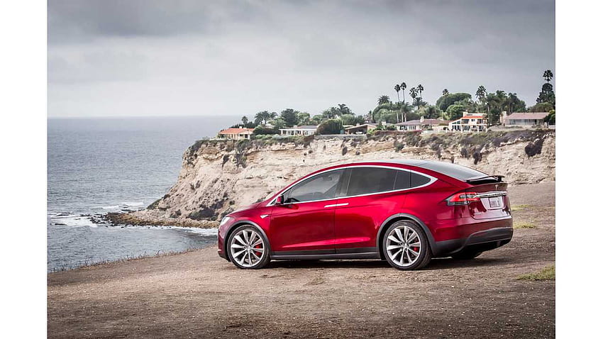 Wednesday: Tesla Model X Black & Red HD wallpaper