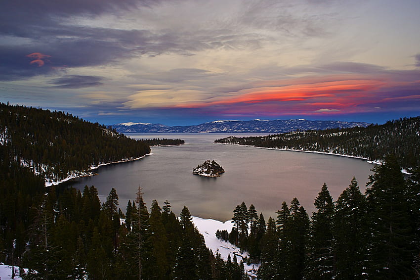 Lake-Tahoe, , hermoso, tahoe, lago, puesta de sol fondo de pantalla
