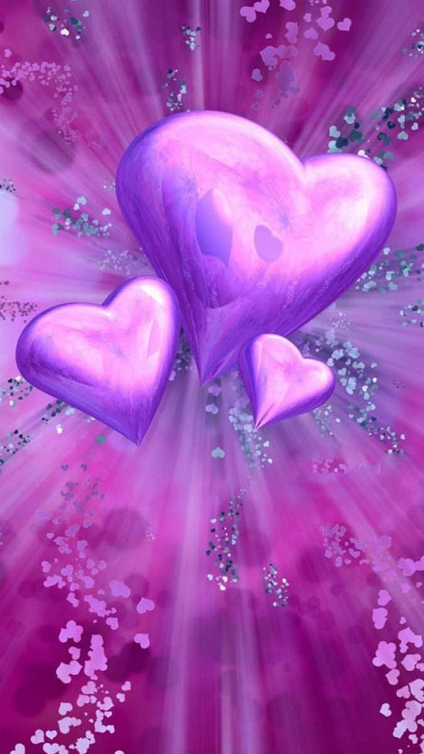 Abstract Love Art Android - Pink And Purple Hearts Background - -,  1080X1920 Pink Abstract HD phone wallpaper | Pxfuel