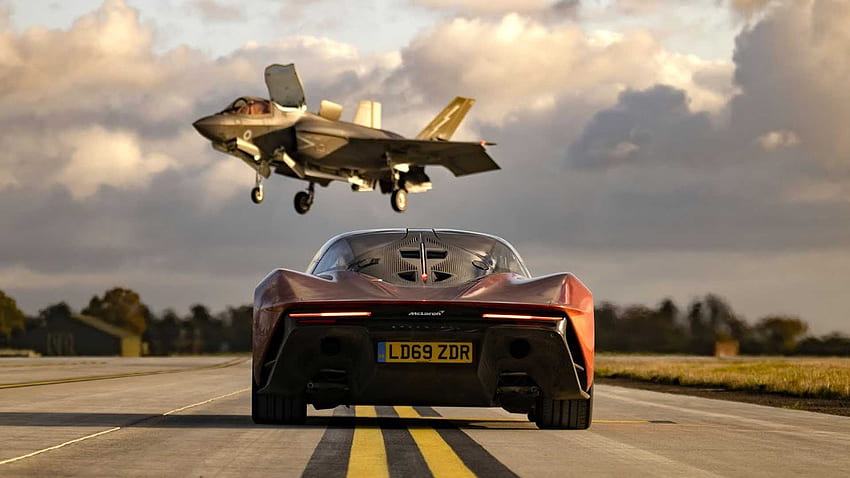 Top Gear Drag Races McLaren Speedtail Against An F 35 Jet? HD wallpaper