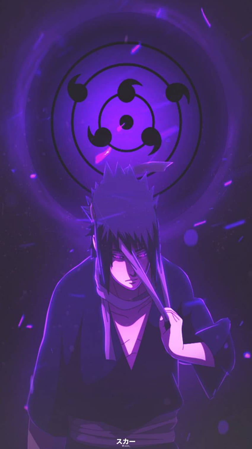 Uchiha Sasuke, Lila Sasuke HD-Handy-Hintergrundbild