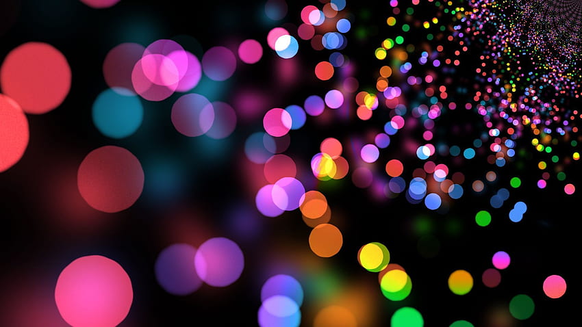 party lights, circles, colorful, bokeh, , , background, f4f502 HD wallpaper