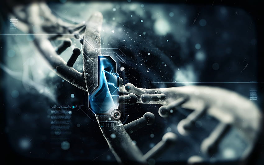 science, blue, text, biology, DNA, Nano, Cool Biology HD wallpaper