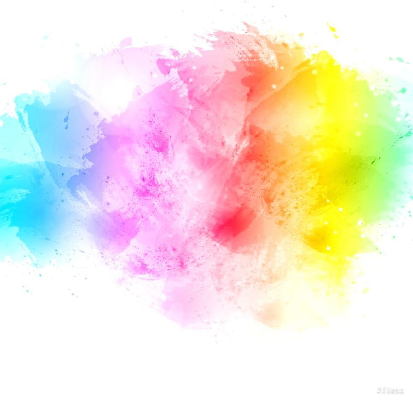 Splash-Hintergrund, Regenbogen-Aquarell HD-Hintergrundbild