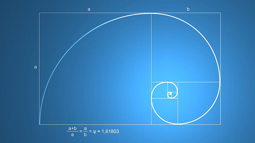 Tecnología Matemáticas Ciencias. Proporción áurea, Fibonacci, Espiral de Fibonacci fondo de pantalla