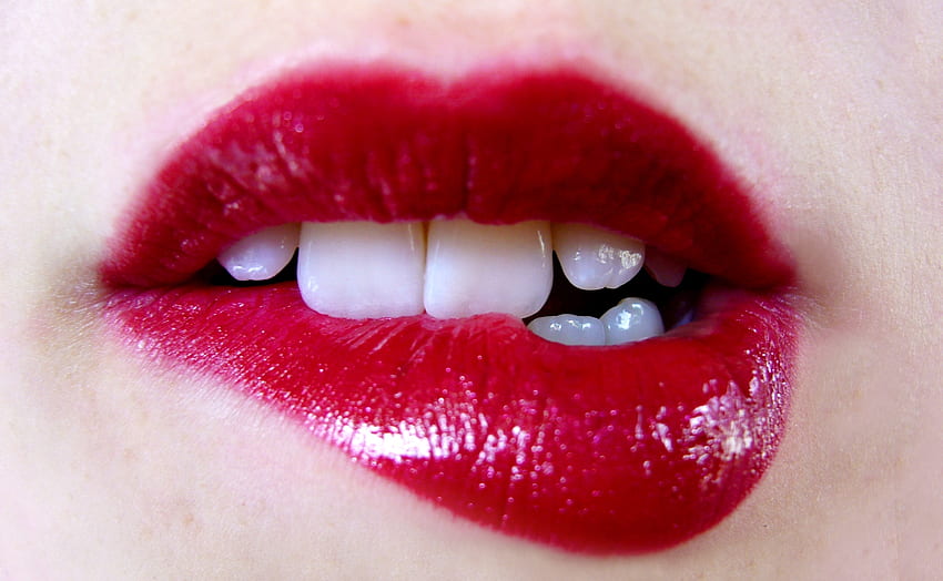 kiss mouth, women, lipstick, red, mouth HD wallpaper