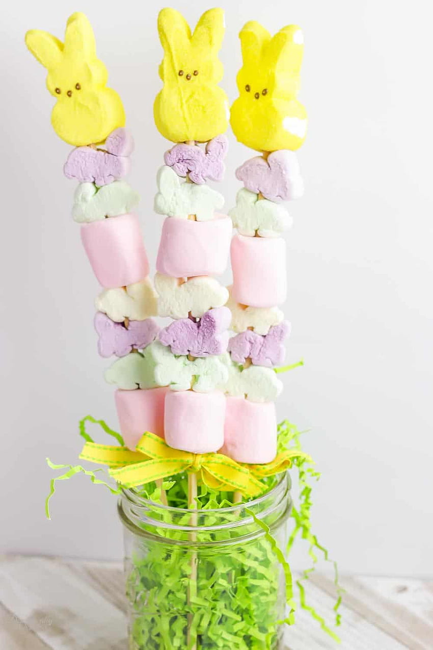 Marshmallow Peeps Bunny Kabobs, Easter Peeps HD phone wallpaper