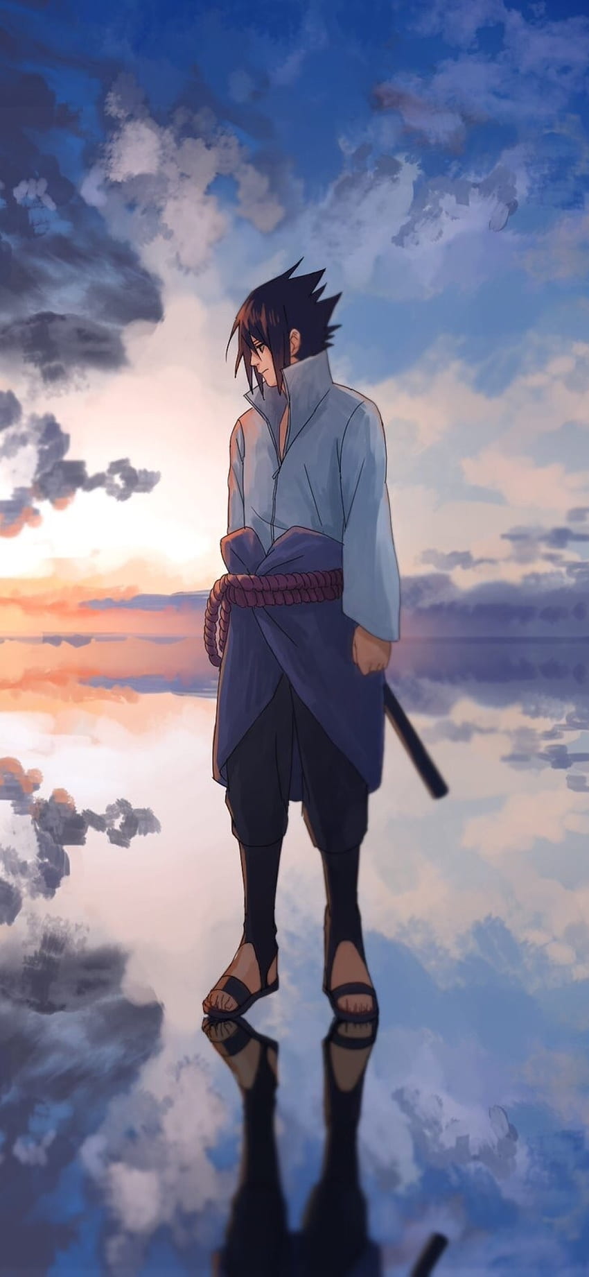 Look At Sasukes Outfit From The Back  Naruto Wallpaper Iphone Transparent  PNG  493x908  Free Download on NicePNG
