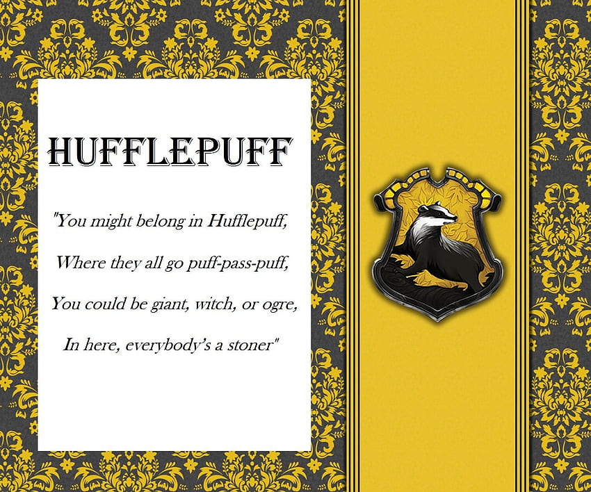I'll be in Hufflepuff, thank you very much! HD wallpaper