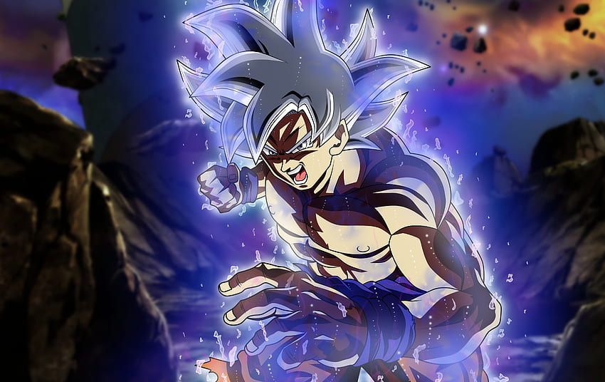 Ultra Instinct, shirtless, anime boy, Goku HD wallpaper
