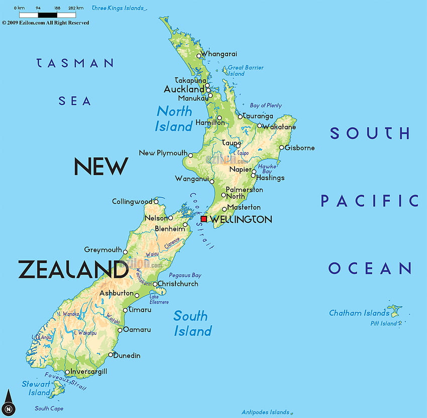 на карта и : 2014 г., карта на Нова Зеландия HD тапет