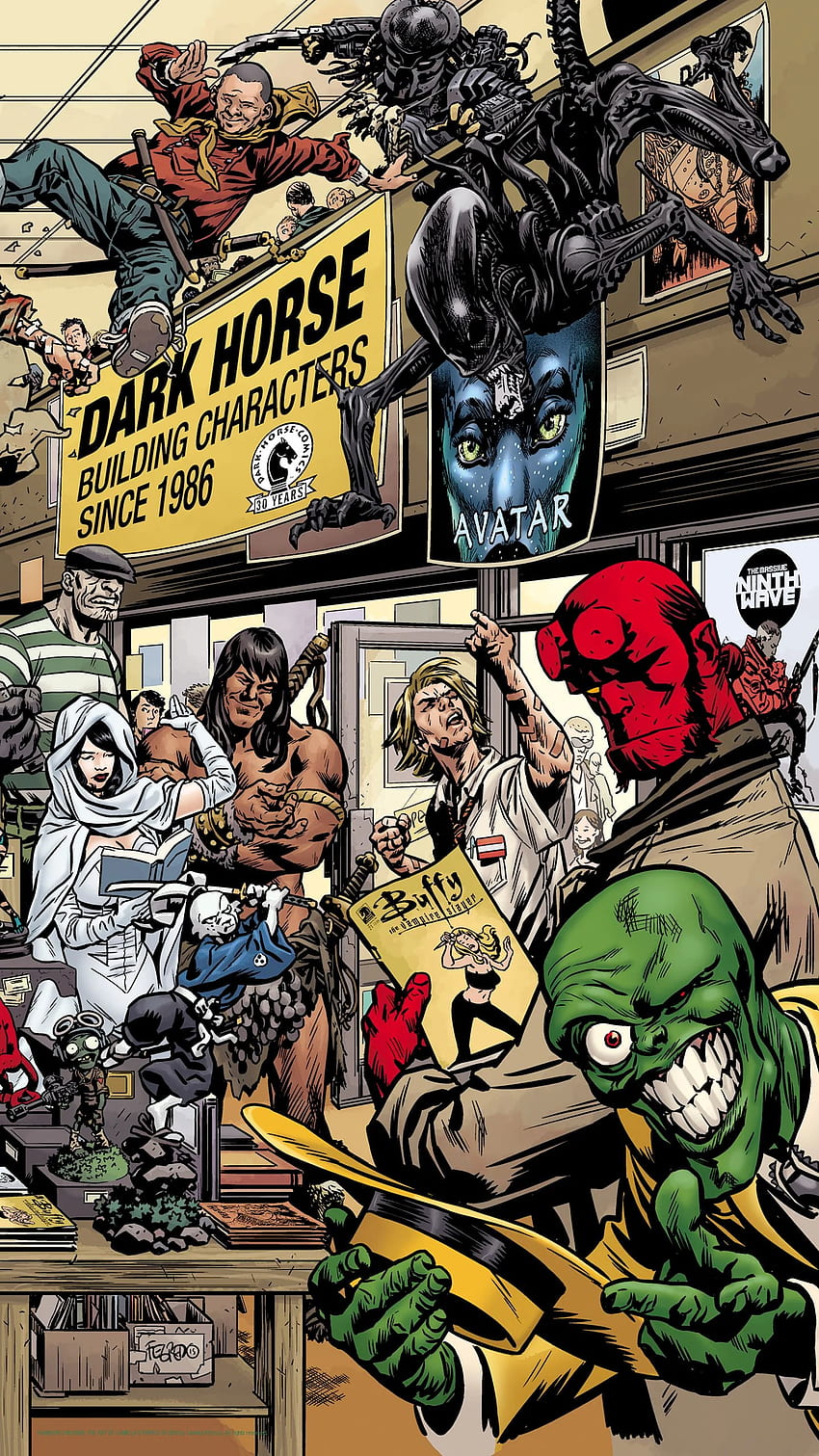 30 Aniversario - s - Dark Horse Comics, Vintage Horror Comic fondo de pantalla del teléfono