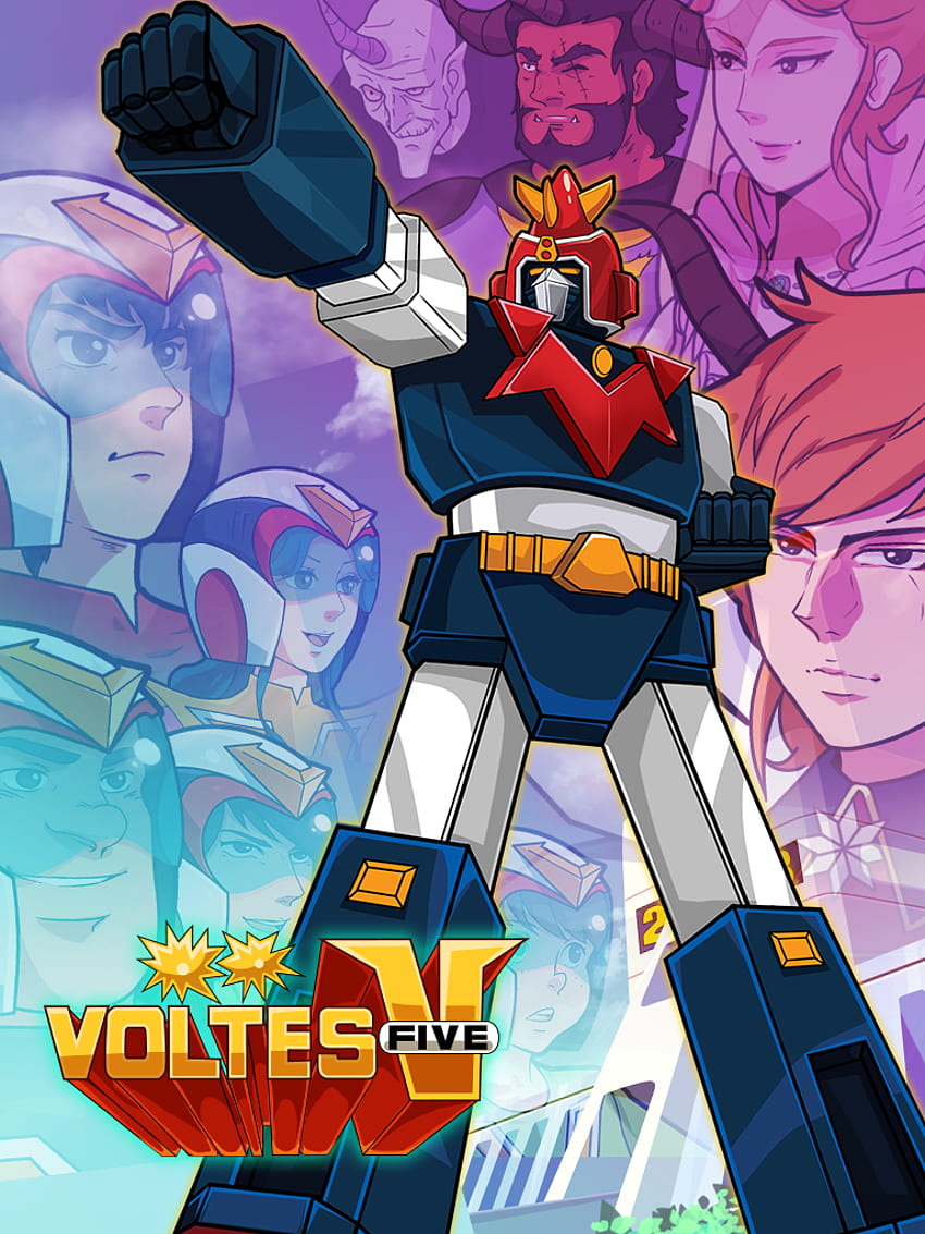 Voltes V. Roboter-Cartoon, Mecha-Anime, japanischer Roboter, Chōdenji Machine Voltes V HD-Handy-Hintergrundbild