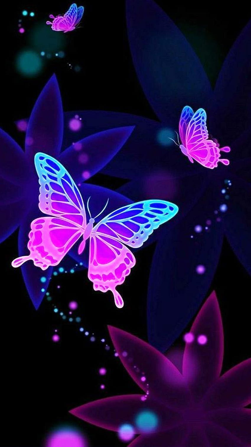 Лилави пеперуди, синя и лилава пеперуда HD тапет за телефон