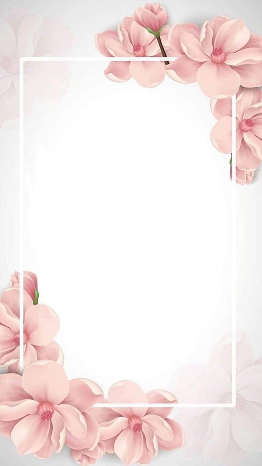 Edits, , Flower Frame And White - Fondos De Pantalla We Heart - & Background Papel de parede de celular HD
