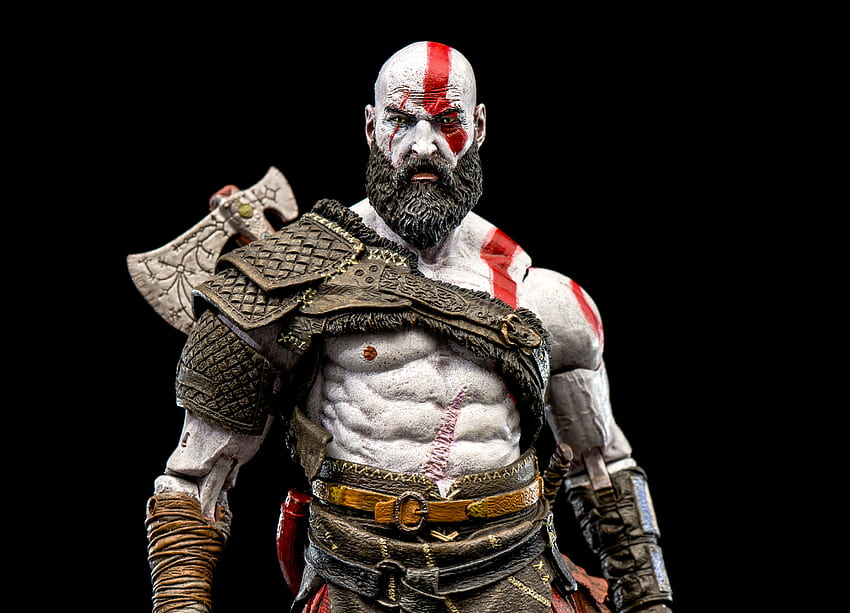 Kratos, dios de la guerra, guerrero, videojuego, figura, modelo fondo de pantalla