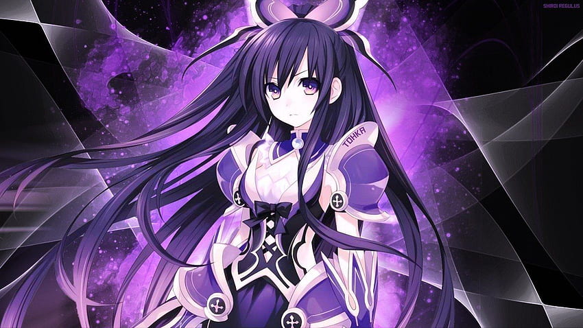 Tohka Yatogami et arrière-plan, Anime Girl Purple Hair Fond d'écran HD