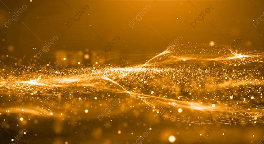 Fundo de tecnologia de efeito de partículas douradas, partículas, partículas douradas, fundo de efeitos de partículas para papel de parede HD