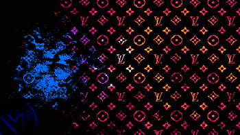 Louis Vuitton logo vortex, rainbow backgrounds, creative, artwork, brands,  Louis Vuitton, HD wallpaper