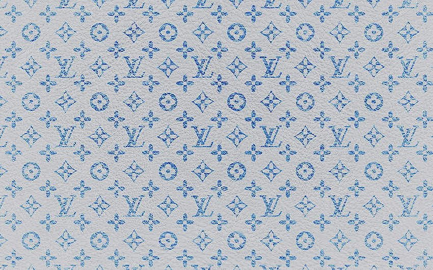 HD wallpaper: louis, vuitton, blue, pattern, art, full frame